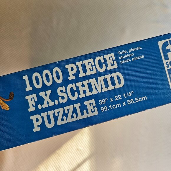 1000 Piece F. X. Schmid Puzzle - Lion Shaped Jigsaw - Pride of the Plains - Picture 6 of 12